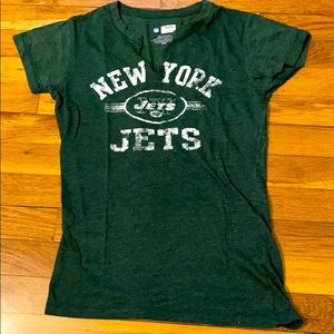 NY Jets cut v-neck (came this way) T-shirt